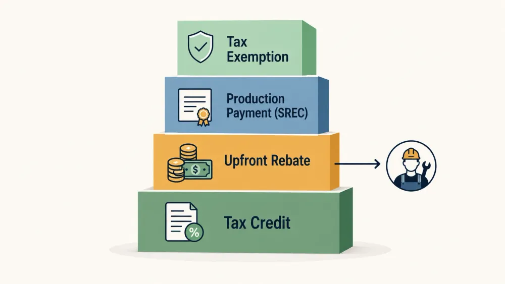 State Solar Rebates 2026: What Stacking Really Means