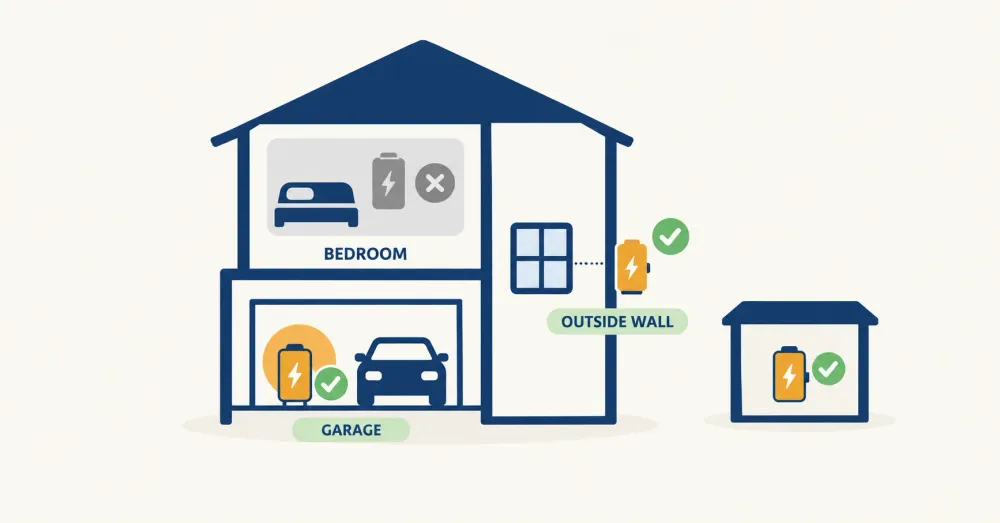 Home Battery Installation Location Code: Where It Can Go